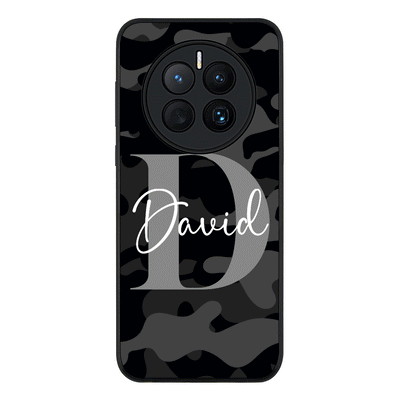 Huawei Mate 50 / Rugged Black Phone Case Personalized Name Camouflage Military Camo Phone Case - Huawei - Stylizedd