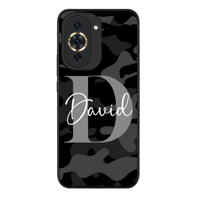 Huawei Nova 10 Pro / Rugged Black Phone Case Personalized Name Camouflage Military Camo Phone Case - Huawei - Stylizedd