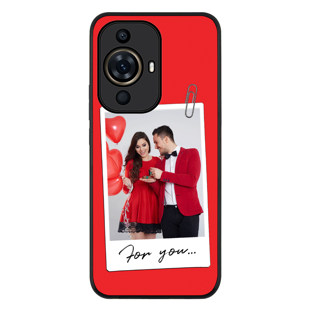 Huawei Nova 11 Pro / Rugged Black Personalized Polaroid Photo Valentine, Phone Case - Huawei - Stylizedd.com
