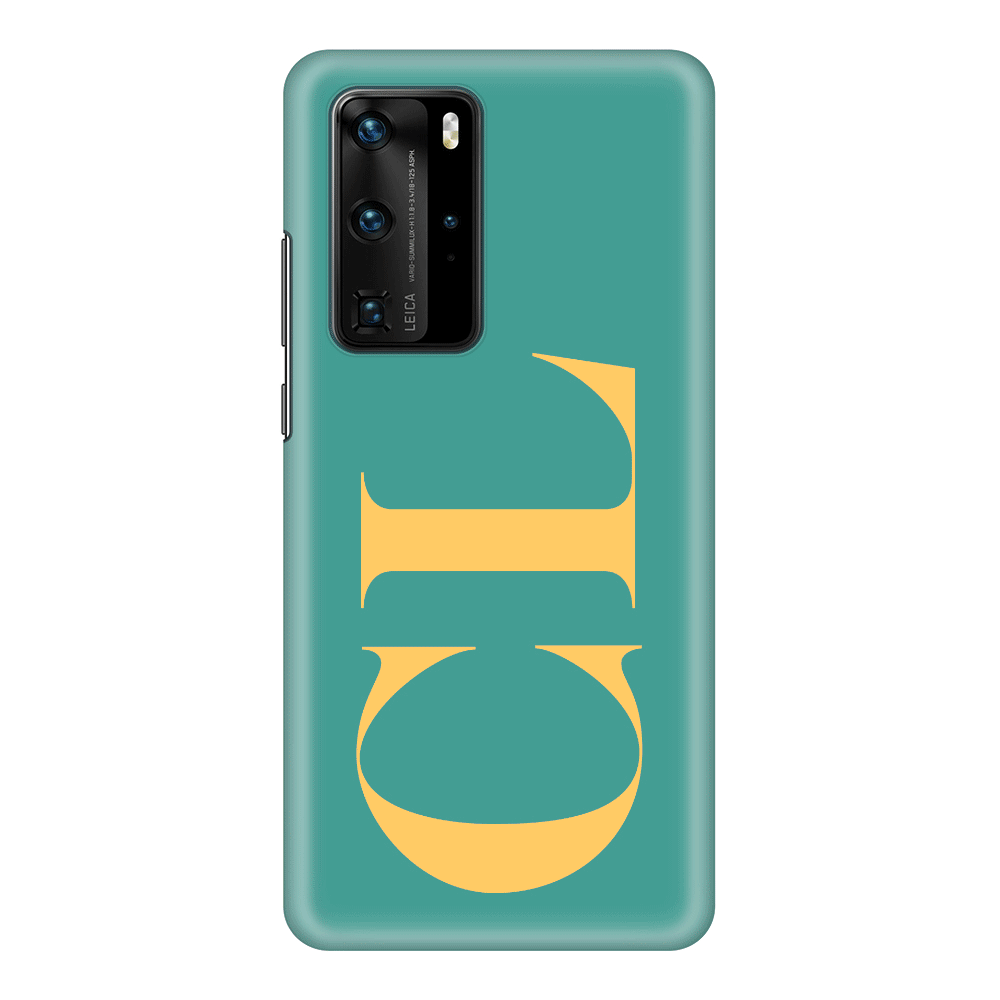 Huawei P40 Pro / Snap Classic Phone Case Personalized Monogram Large Initial 3D Shadow Text, Phone Case - Huawei - Stylizedd
