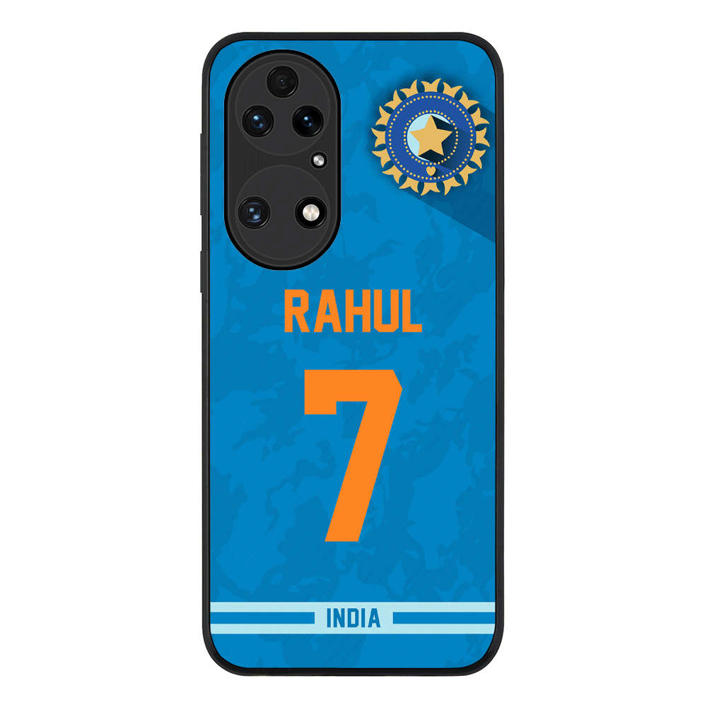 Huawei P50 / Rugged Black Phone Case Personalized Cricket Jersey Phone Case Custom Name & Number - Huawei - Stylizedd
