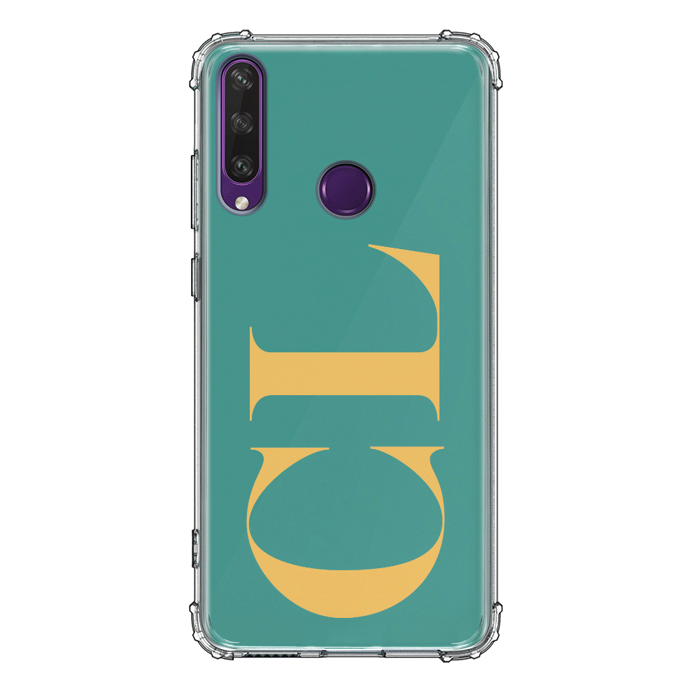 Huawei Y6P / Clear Classic Phone Case Personalized Monogram Large Initial 3D Shadow Text, Phone Case - Huawei - Stylizedd