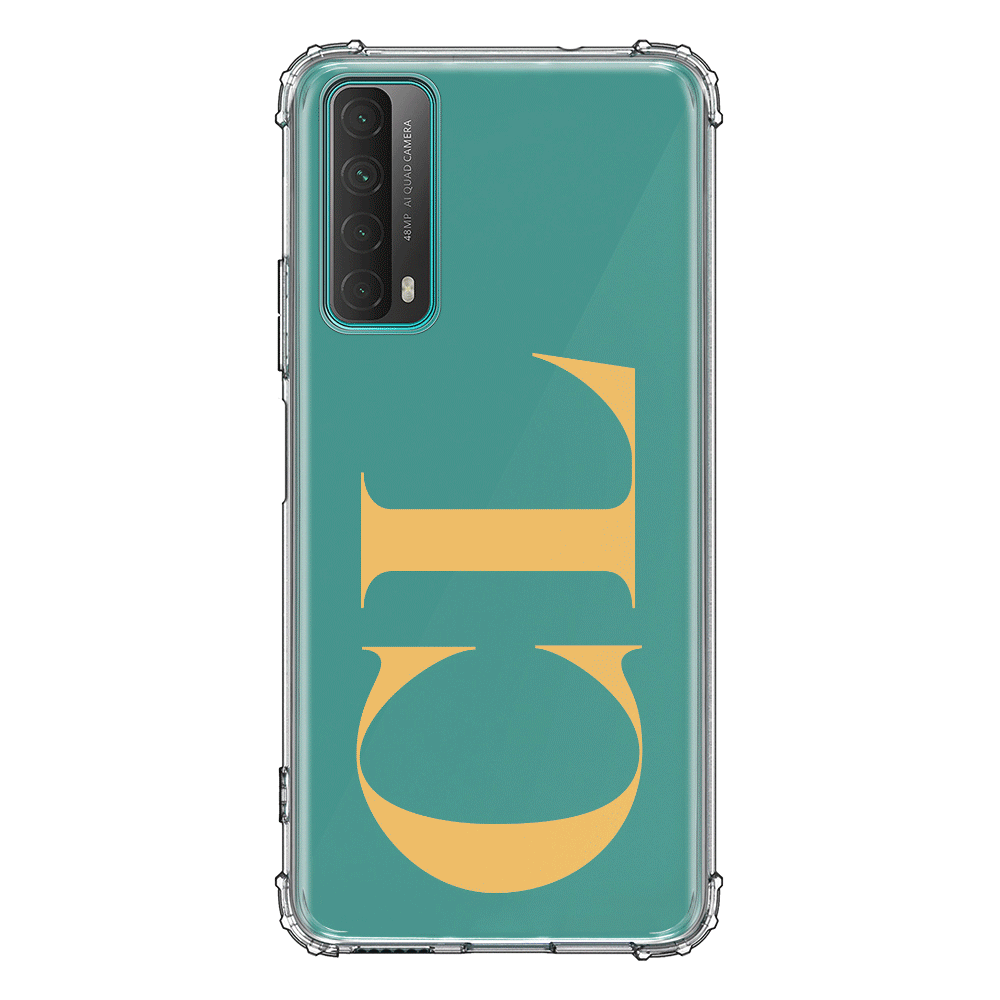 Huawei Y7A / P Smart 2021 / Clear Classic Phone Case Personalized Monogram Large Initial 3D Shadow Text, Phone Case - Huawei - Stylizedd