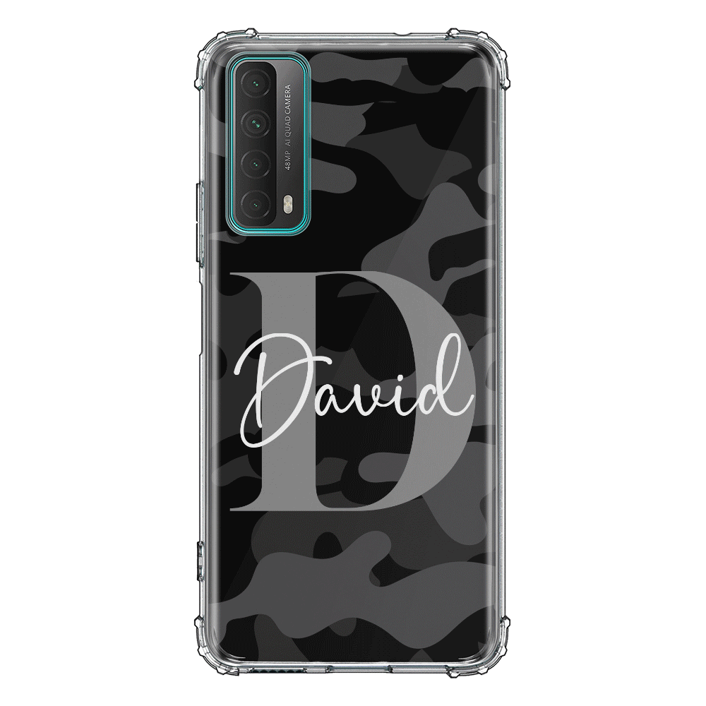 Huawei Y7A / P Smart 2021 / Clear Classic Phone Case Personalized Name Camouflage Military Camo Phone Case - Huawei - Stylizedd