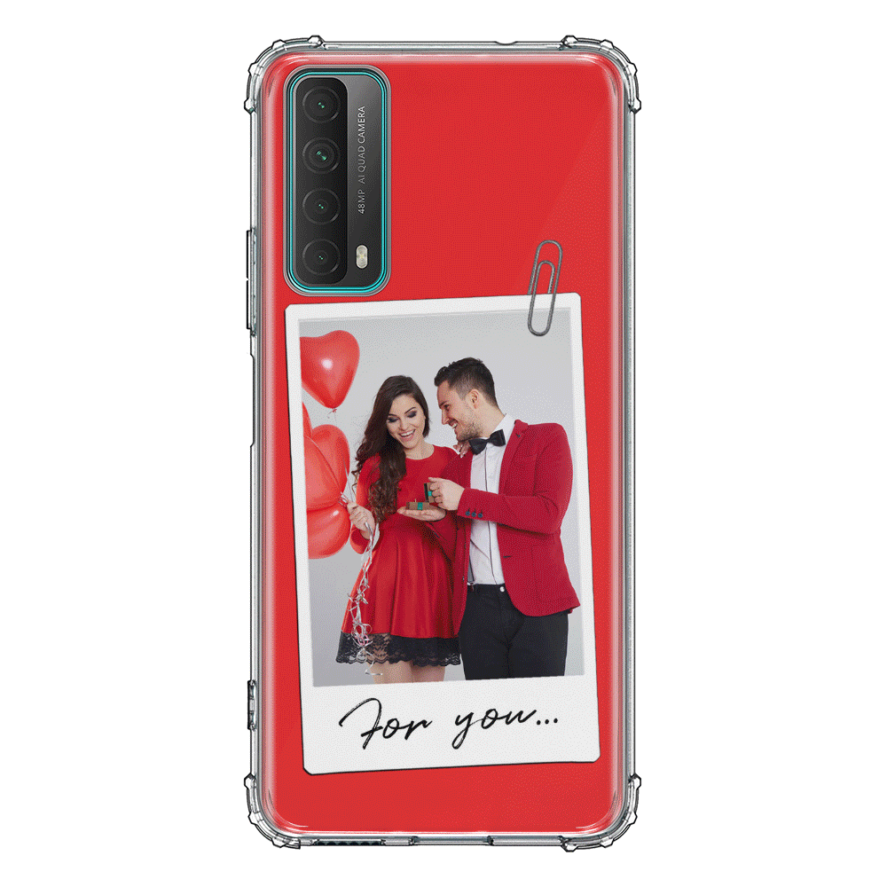 Huawei Y7A / P Smart 2021 / Clear Classic Personalized Polaroid Photo Valentine, Phone Case - Huawei - Stylizedd.com