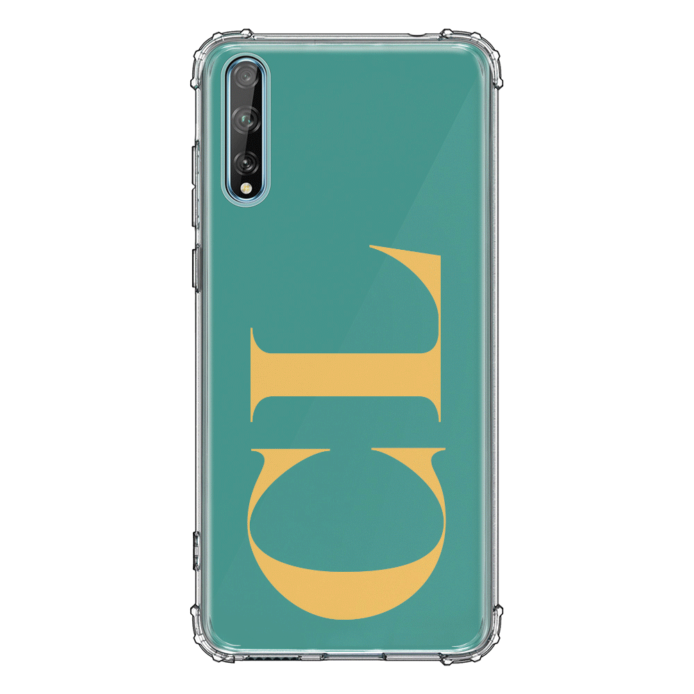 Huawei Y8P / Clear Classic Phone Case Personalized Monogram Large Initial 3D Shadow Text, Phone Case - Huawei - Stylizedd