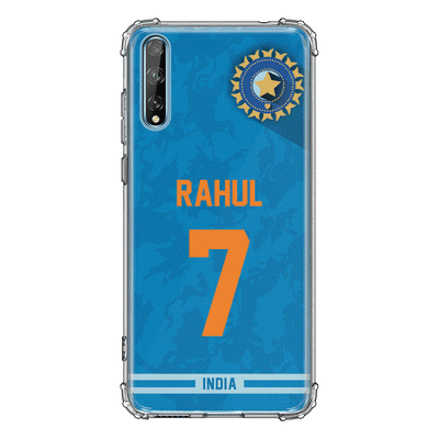 Huawei Y8P / Clear Classic Phone Case Personalized Cricket Jersey Phone Case Custom Name & Number - Huawei - Stylizedd