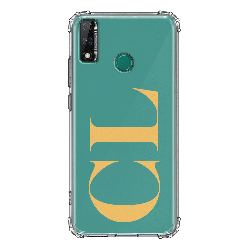 Huawei Y8S / Clear Classic Phone Case Personalized Monogram Large Initial 3D Shadow Text, Phone Case - Huawei - Stylizedd