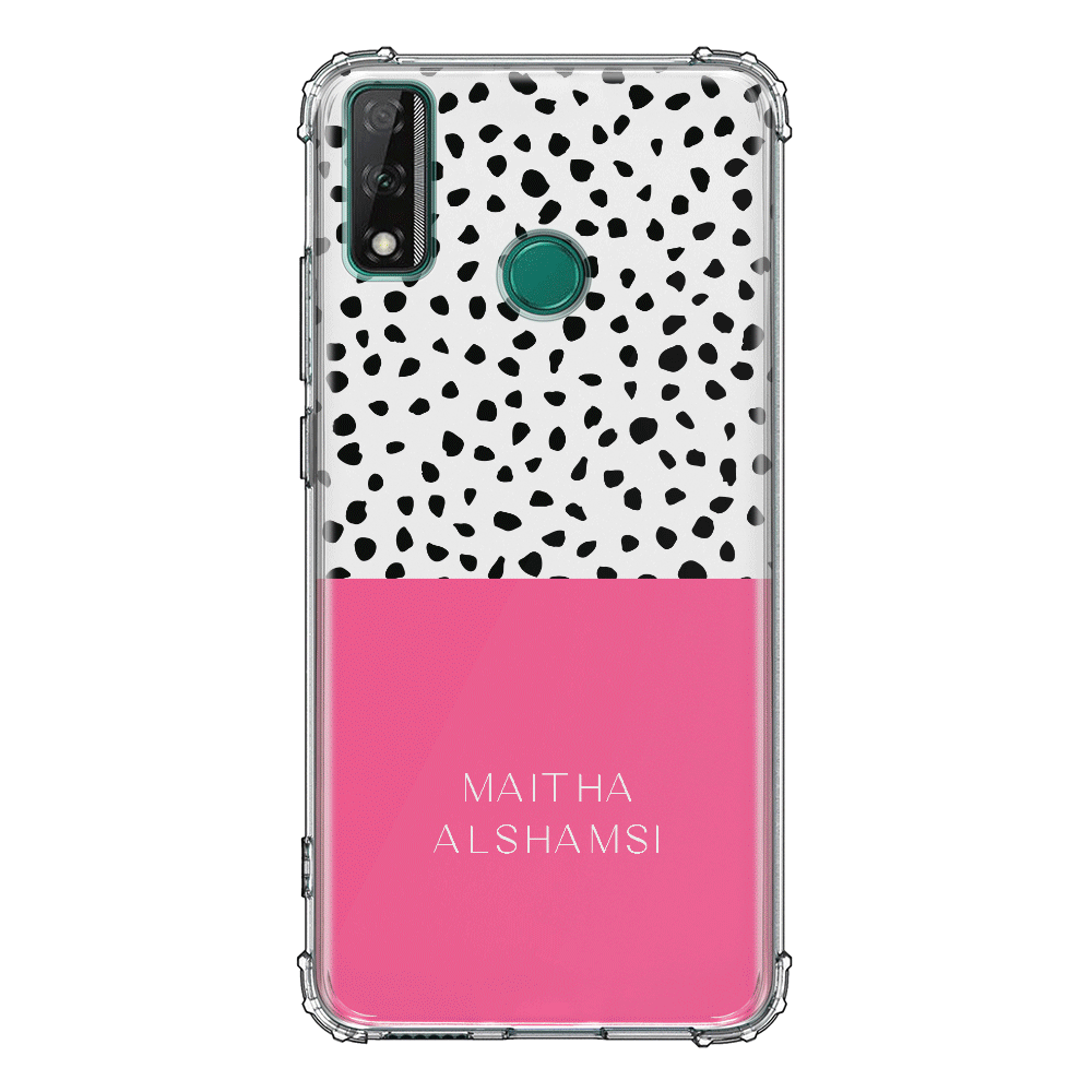 Huawei Y8S / Clear Classic Personalized Text Colorful Spotted Dotted, Phone Case - Huawei - Stylizedd.com