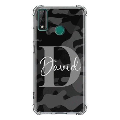 Huawei Y8S / Clear Classic Phone Case Personalized Name Camouflage Military Camo Phone Case - Huawei - Stylizedd