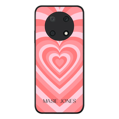 Huawei Nova Y90 / Rugged Black Phone Case Personalized Name Retro Hearts, Phone Case - Huawei - Stylizedd