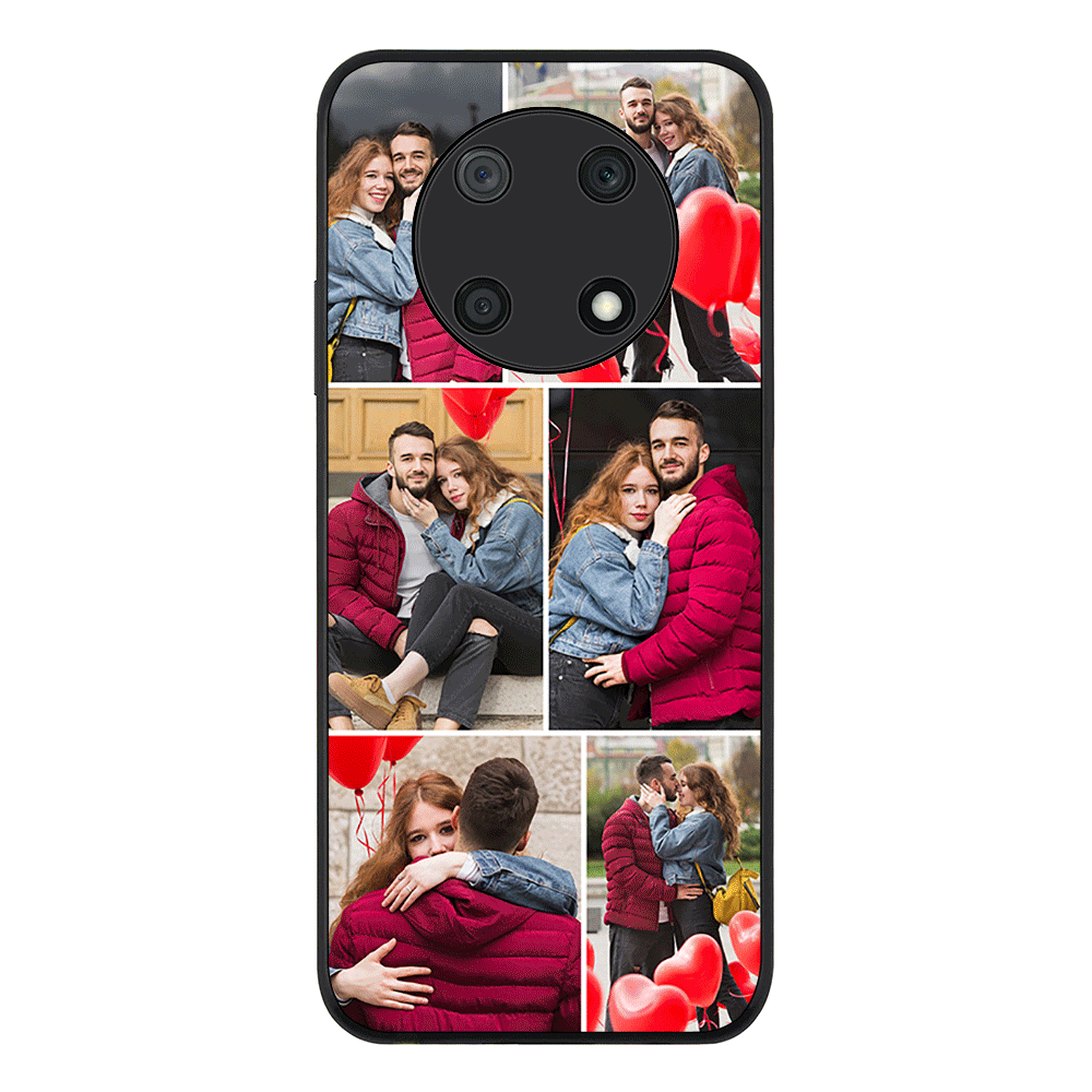 Huawei Nova Y90 / Rugged Black Personalised Valentine Photo Collage Grid, Phone Case - Huawei - Stylizedd.com