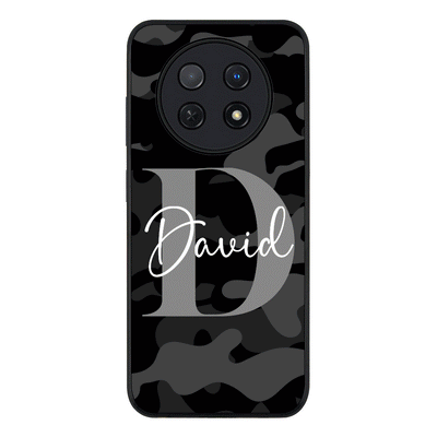Huawei Nova Y91 4G / Huawei Enjoy 60X / Rugged Black Phone Case Personalized Name Camouflage Military Camo Phone Case - Huawei - Stylizedd