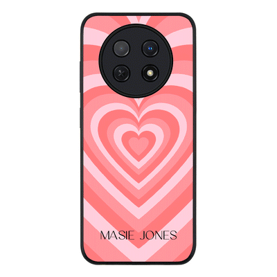 Huawei Nova Y91 4G / Huawei Enjoy 60X / Rugged Black Phone Case Personalized Name Retro Hearts, Phone Case - Huawei - Stylizedd