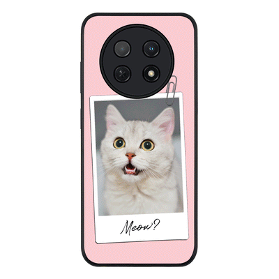 Huawei Nova Y91 4G / Huawei Enjoy 60X / Rugged Black Polaroid Photo Pet Cat, Phone Case - Huawei - Stylizedd.com