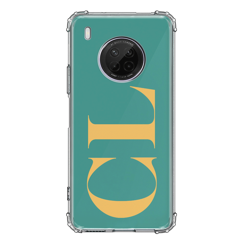 Huawei Y9A / Clear Classic Phone Case Personalized Monogram Large Initial 3D Shadow Text, Phone Case - Huawei - Stylizedd