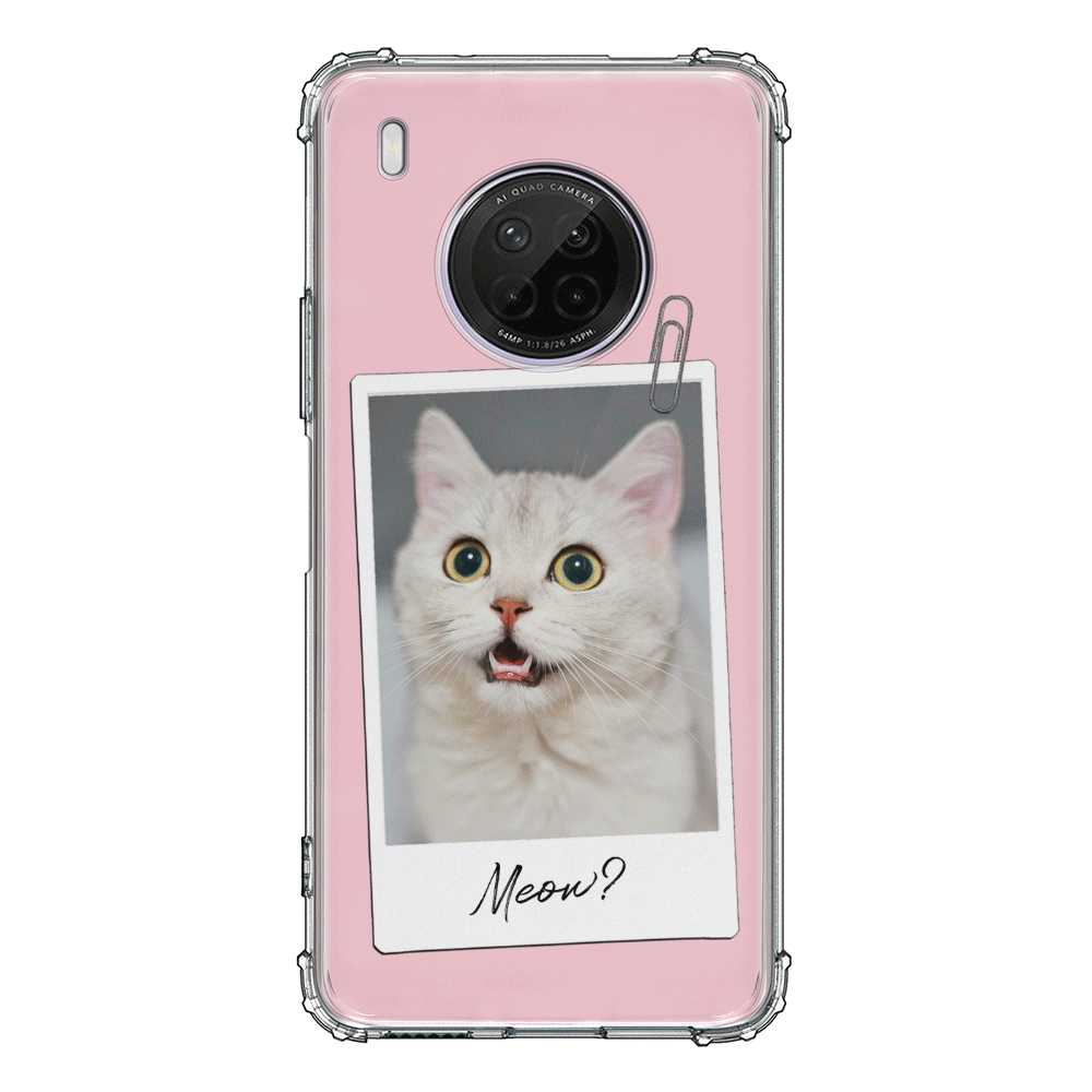 Huawei Y9A / Clear Classic Polaroid Photo Pet Cat, Phone Case - Huawei - Stylizedd.com