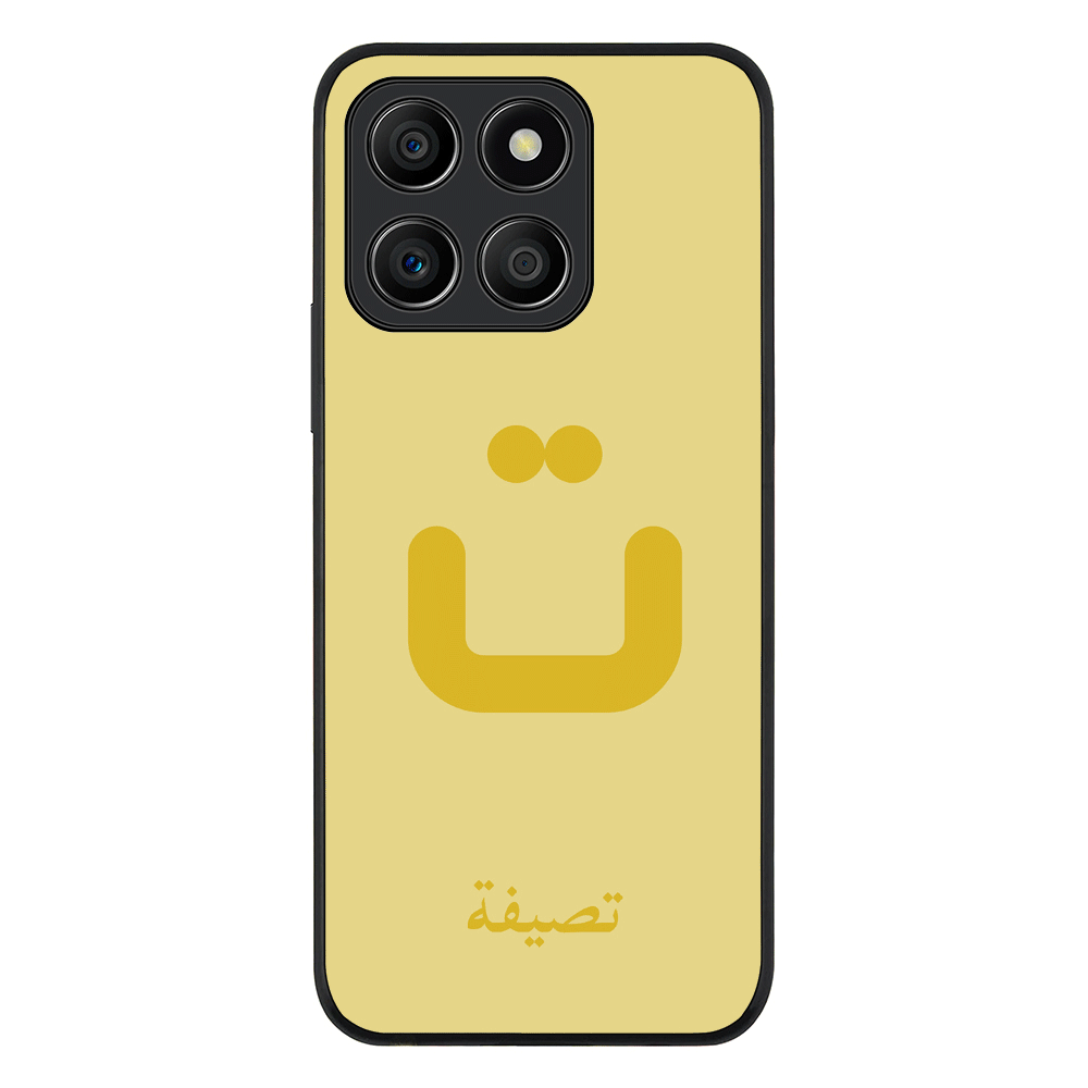 Honor X6a / Rugged Black Phone Case Custom Arabic Alphabet Letters, Phone Case - Honor - Stylizedd