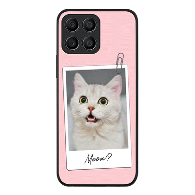Honor X8 5G / Rugged Black Polaroid Photo Pet Cat, Phone Case - Honor - Stylizedd.com