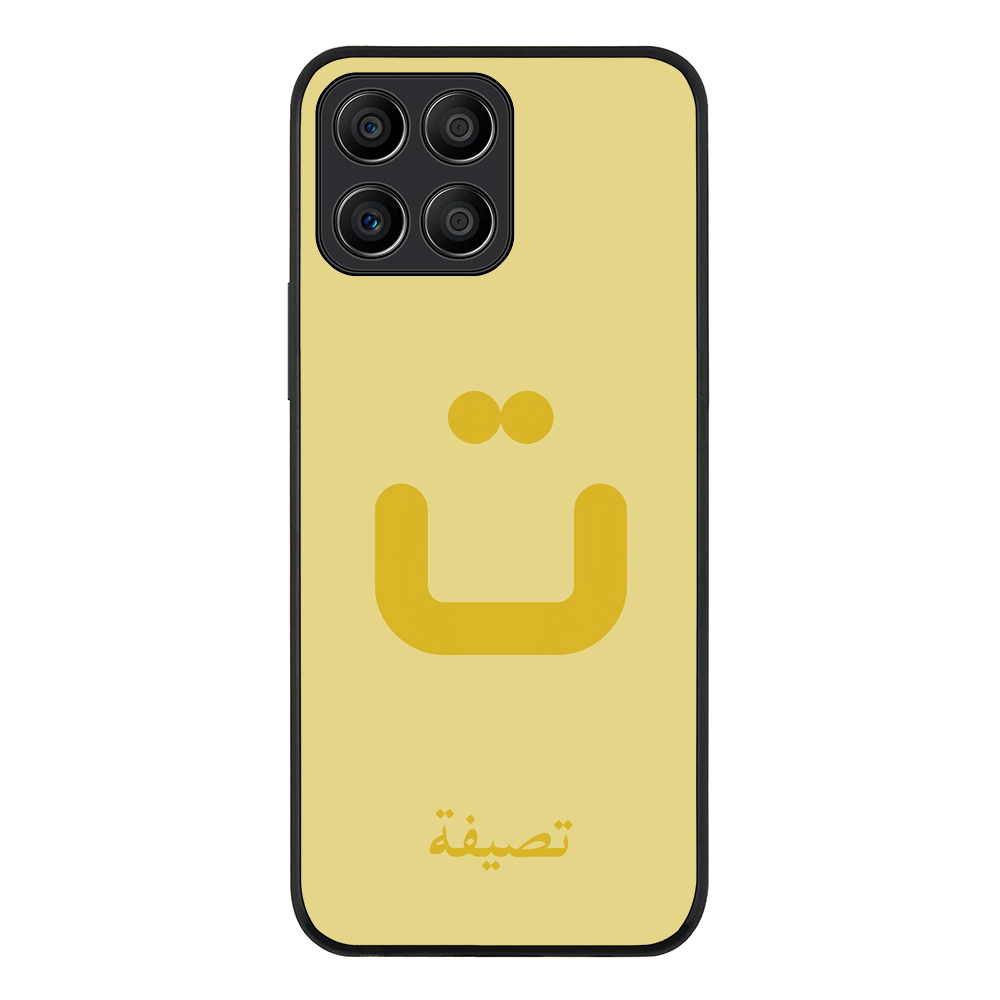 Honor X8 5G / Rugged Black Phone Case Custom Arabic Alphabet Letters, Phone Case - Honor - Stylizedd