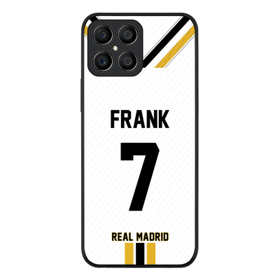 Honor X8 Rugged Black Personalized Football Clubs Jersey Phone Case Custom Name & Number - Honor - Stylizedd.com