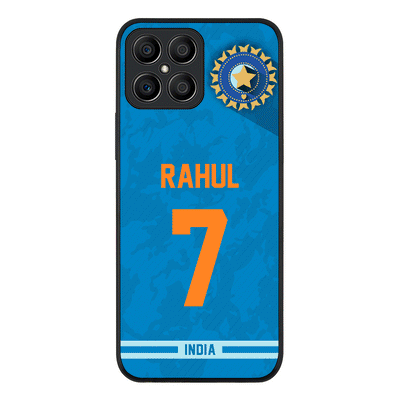 Honor X8 / Rugged Black Personalized Cricket Jersey Phone Case Custom Name & Number - Stylizedd.com