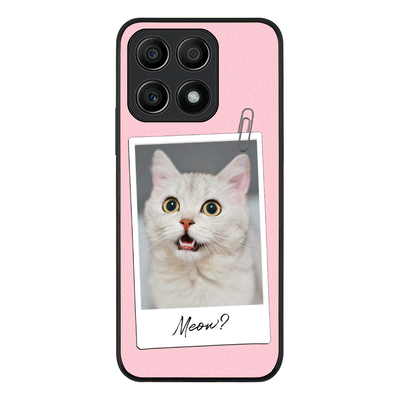 Honor X8A / Rugged Black Polaroid Photo Pet Cat, Phone Case - Honor - Stylizedd.com