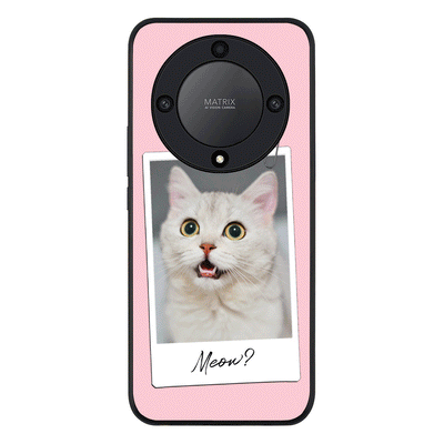 Honor X9a 5G / Rugged Black Polaroid Photo Pet Cat, Phone Case - Honor - Stylizedd.com