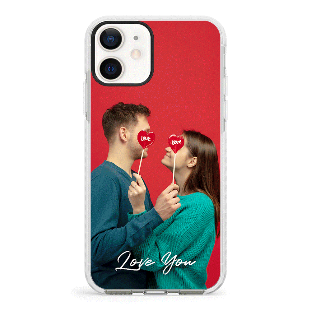 Apple iPhone 12 Mini / Impact Pro White Custom Photo Valentine, Phone Case - Stylizedd.com