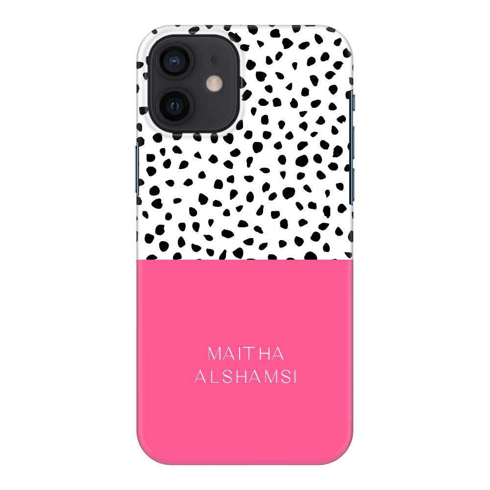Apple iPhone 12 Mini / Snap Classic Phone Case Personalized Text Colorful Spotted Dotted, Phone Case - Stylizedd.com