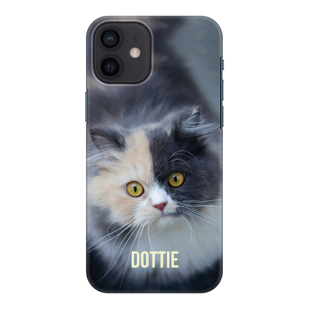 Apple iPhone 12 Mini / Snap Classic Personalized Pet Cat, Phone Case - Stylizedd.com