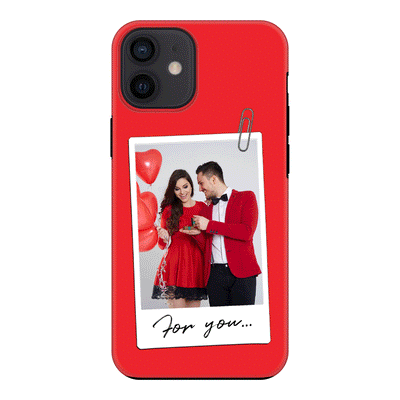Apple iPhone 12 Mini / Tough Pro Personalized Polaroid Photo Valentine, Phone Case - Stylizedd.com