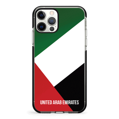 Apple iPhone 12 | 12 Pro / Impact Pro Black Personalized UAE United Arab Emirates, Phone Case - Stylizedd.com