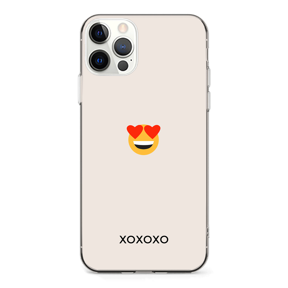 Apple iPhone 12 Pro Max / Clear Classic Phone Case Custom Text Emojis Emoticons, Phone Case - Stylizedd