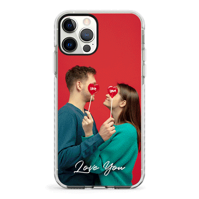 Apple iPhone 12 Pro Max / Impact Pro White Custom Photo Valentine, Phone Case - Stylizedd.com