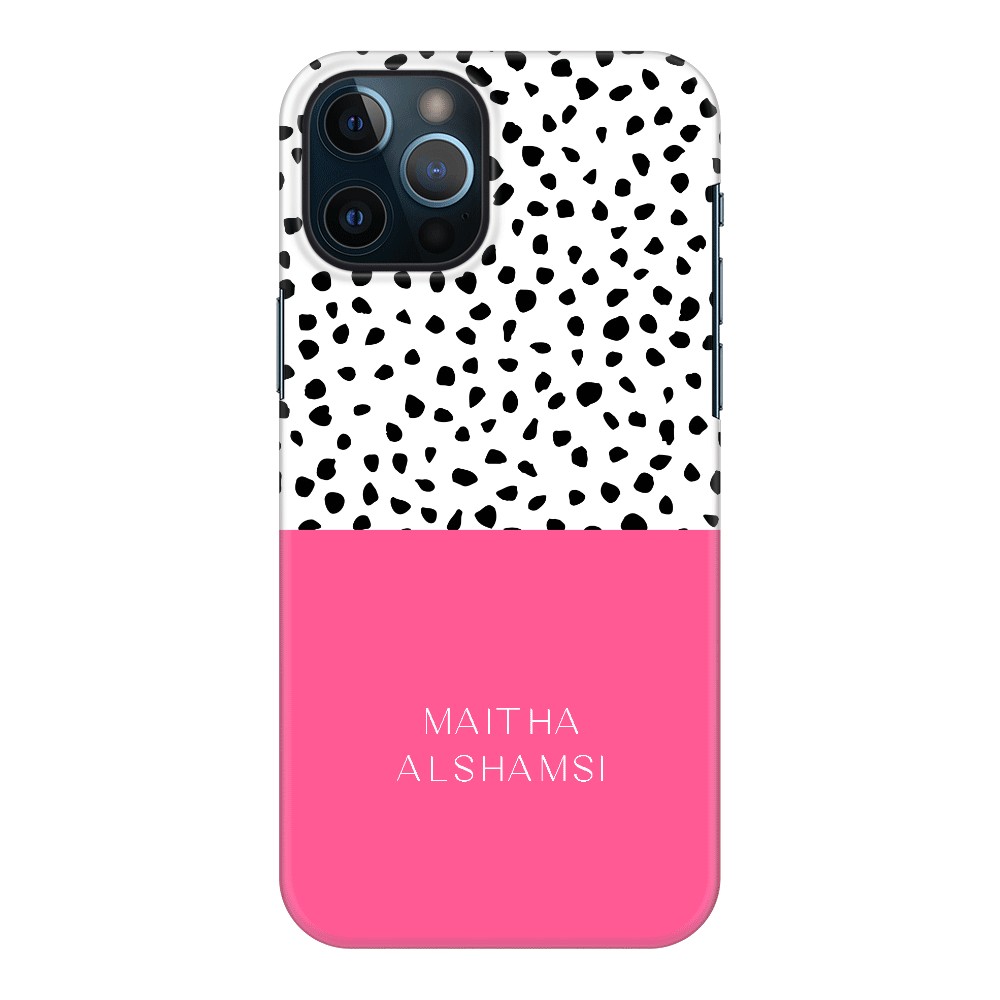 Apple iPhone 12 Pro Max / Snap Classic Phone Case Personalized Text Colorful Spotted Dotted, Phone Case - Stylizedd.com
