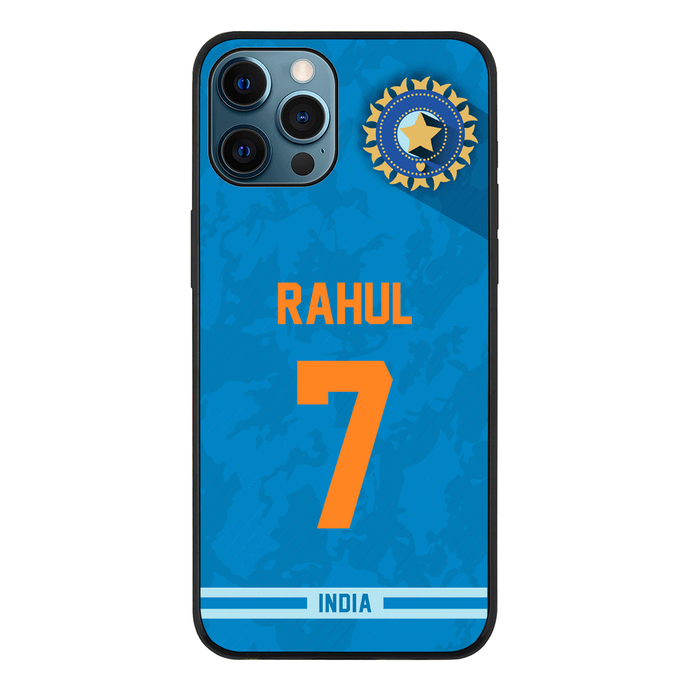 Apple iPhone 12 | 12 Pro / Rugged Black Phone Case Personalized Cricket Jersey Phone Case Custom Name & Number - Stylizedd
