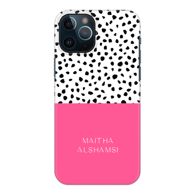 Apple iPhone 12 | 12 Pro / Snap Classic Phone Case Personalized Text Colorful Spotted Dotted, Phone Case - Stylizedd.com