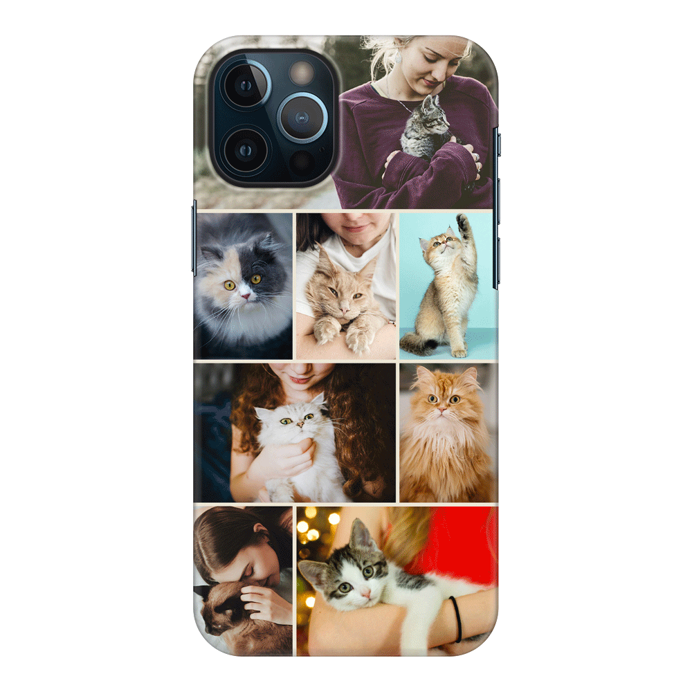 Apple iPhone 12 | 12 Pro / Snap Classic Phone Case Personalised Photo Collage Grid Pet Cat, Phone Case - Stylizedd