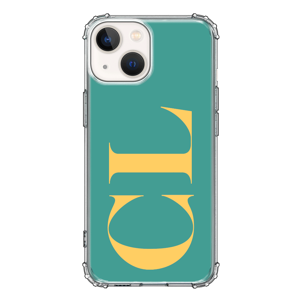 Apple iPhone 13 / Clear Classic Phone Case Personalized Monogram Large Initial 3D Shadow Text, Phone Case - Stylizedd.com