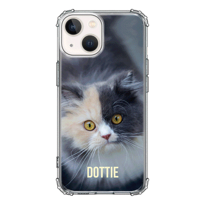 Apple iPhone 13 Mini / Clear Classic Personalized Pet Cat, Phone Case - Stylizedd.com