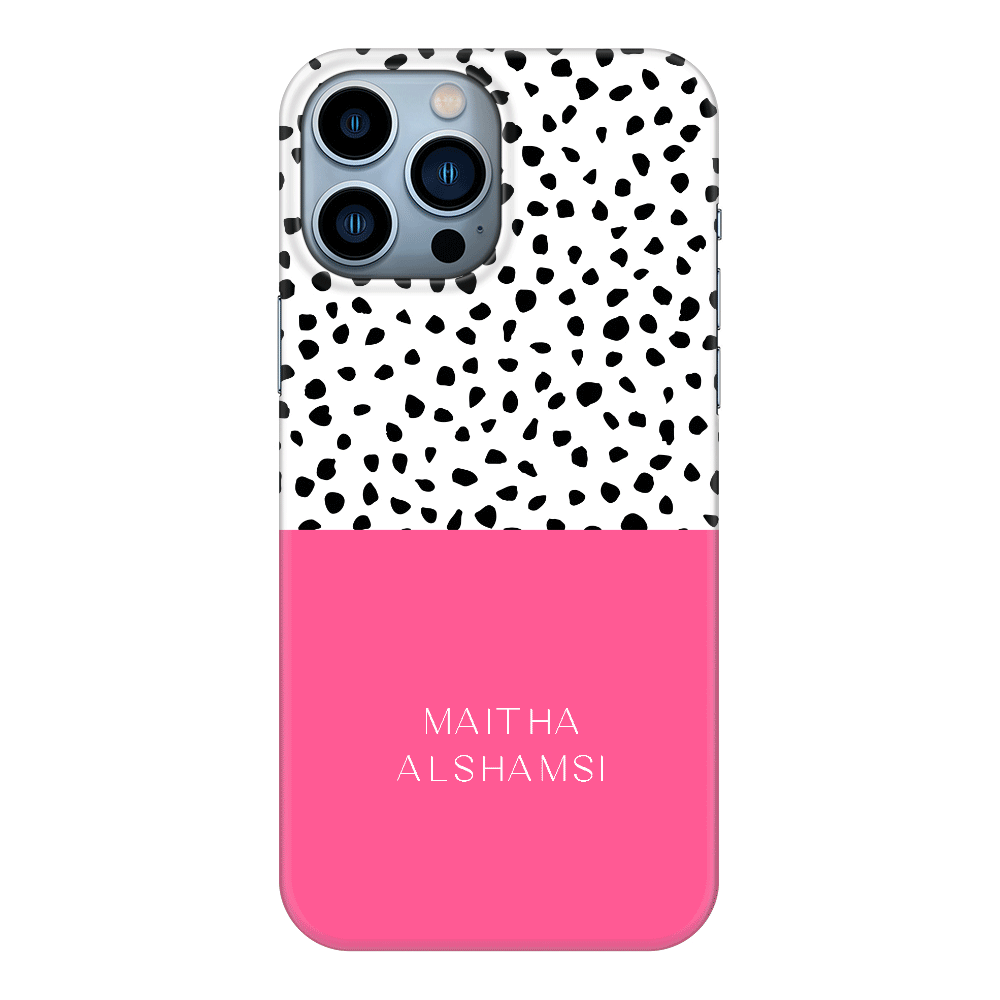 Apple iPhone 13 Pro Max / Snap Classic Phone Case Personalized Text Colorful Spotted Dotted, Phone Case - Stylizedd.com