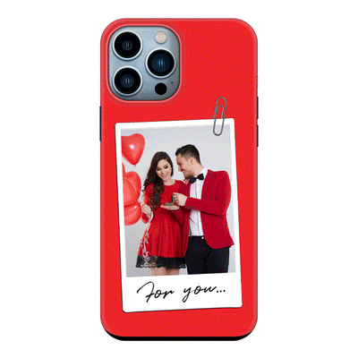 Apple iPhone 13 Pro Max / Tough Pro Personalized Polaroid Photo Valentine, Phone Case - Stylizedd.com
