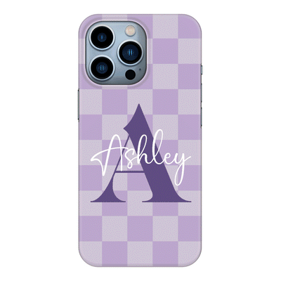 Apple iPhone 13 Pro / Snap Classic Phone Case Personalized Name Initial Monogram Checkerboard, Phone Case - Stylizedd.com