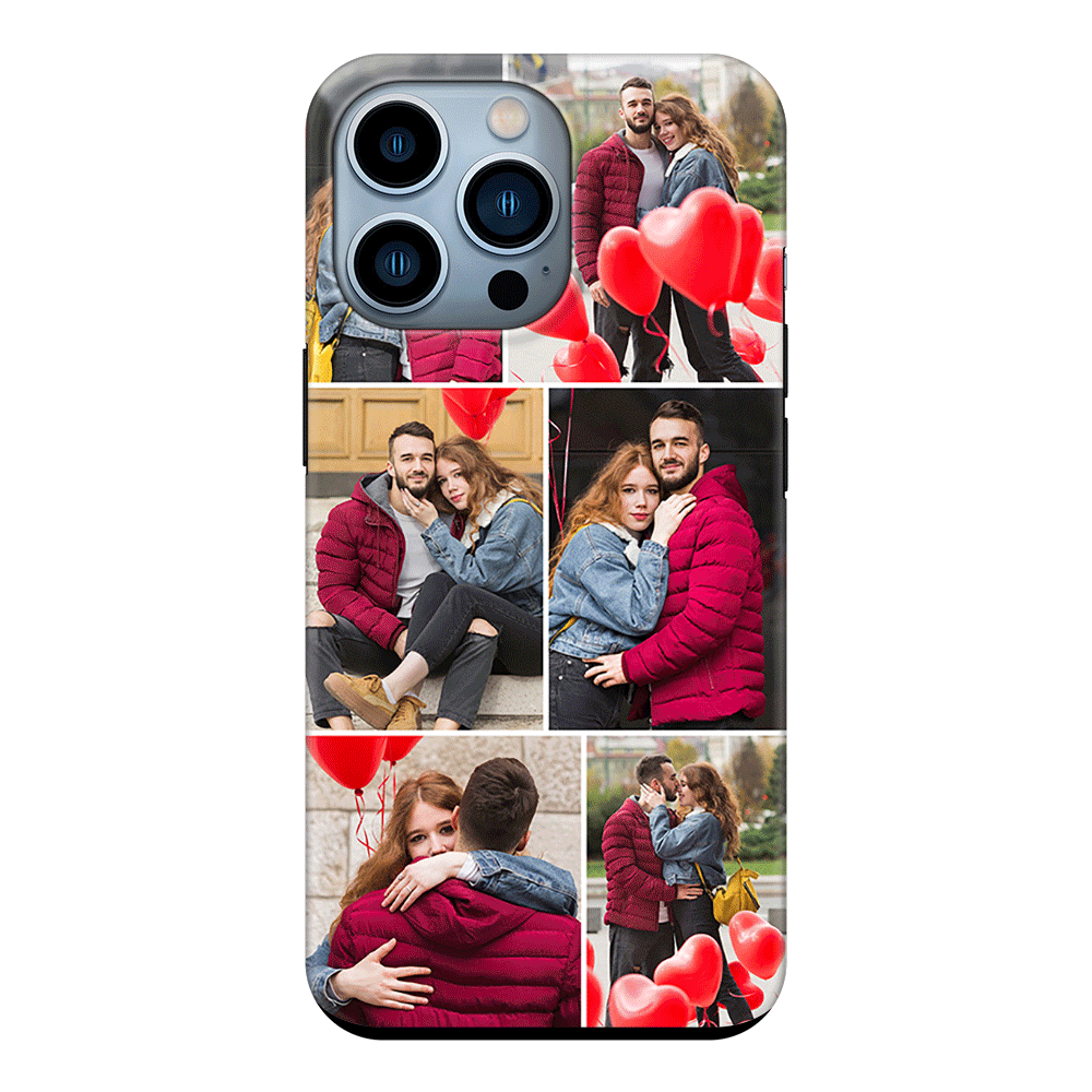 Apple iPhone 13 Pro / Tough Pro Personalised Valentine Photo Collage Grid, Phone Case - Stylizedd.com
