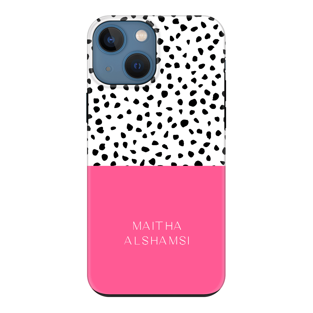Apple iPhone 13 / Tough Pro Phone Case Personalized Text Colorful Spotted Dotted, Phone Case - Stylizedd.com