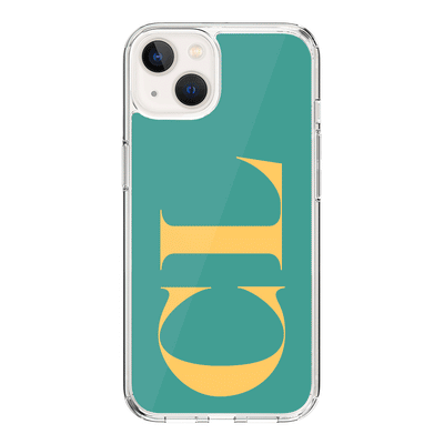Apple iPhone 14 / Clear Classic Phone Case Personalized Monogram Large Initial 3D Shadow Text, Phone Case - Stylizedd.com