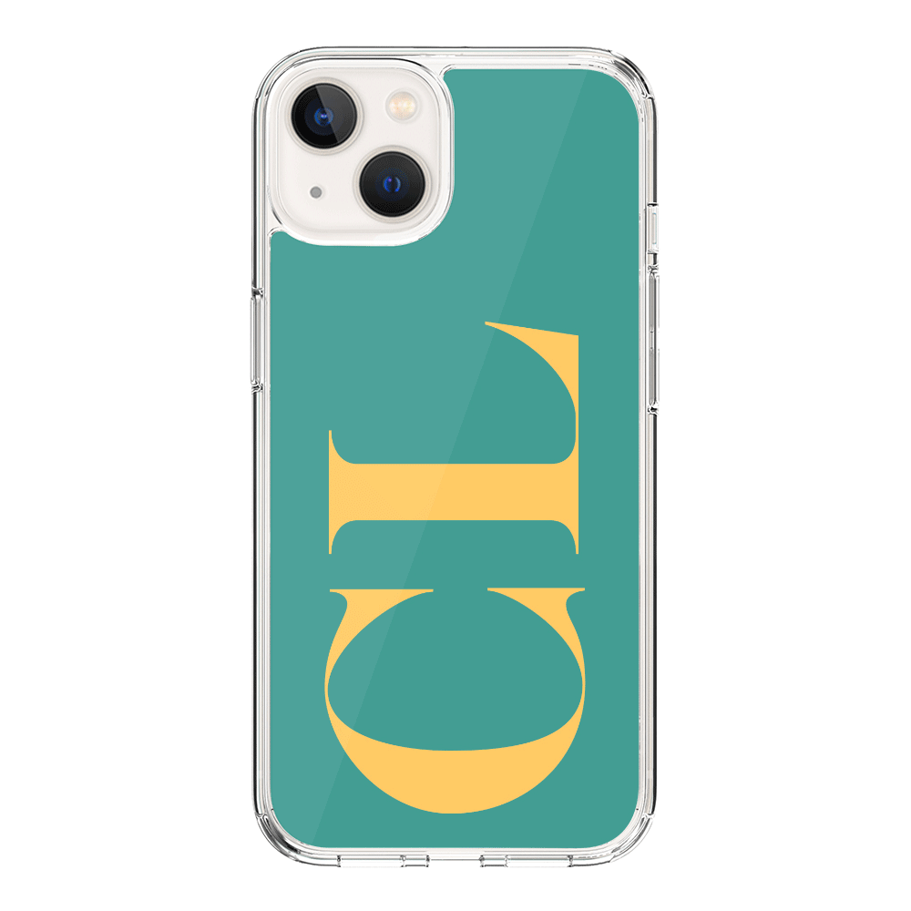 Apple iPhone 14 Plus / Clear Classic Phone Case Personalized Monogram Large Initial 3D Shadow Text, Phone Case - Stylizedd.com