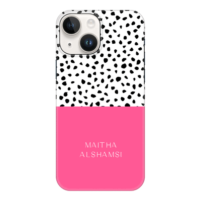 Apple iPhone 14 Plus / Snap Classic Phone Case Personalized Text Colorful Spotted Dotted, Phone Case - Stylizedd.com