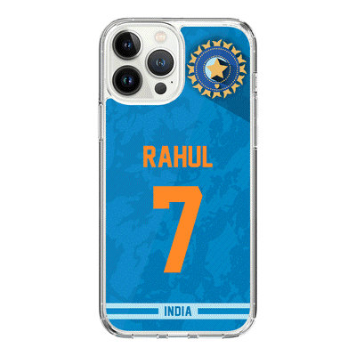 Apple iPhone 14 Pro Max / Clear Classic Personalized Cricket Jersey Phone Case Custom Name & Number - Stylizedd.com